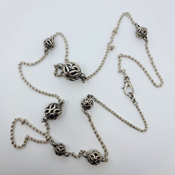 Sterling Station Necklace - Picture 1 of 3